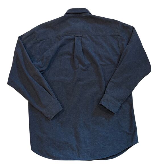 Vtg Woolrich Shirt Mens Large Blue Flannel Button Up Long Sleeve Casual *FLAW* - Picture 2 of 9